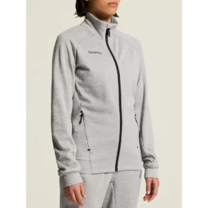 Chaqueta mujer CRAFT ADV UNIFY JACKET 1909135, Grey melange, con modelo, detalle frontal