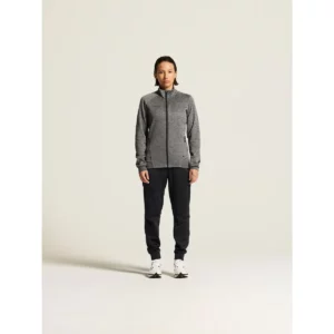 Chaqueta mujer CRAFT ADV UNIFY JACKET 1909135, Dark grey melange, con modelo, vista frontal de cuerpo entero