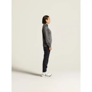 Chaqueta mujer CRAFT ADV UNIFY JACKET 1909135, Dark grey melange, con modelo, vista lateral de cuerpo entero