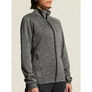 Chaqueta mujer CRAFT ADV UNIFY JACKET 1909135, Dark grey melange, con modelo, detalle frontal