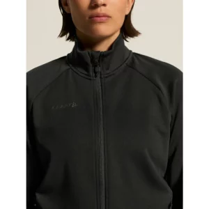 Chaqueta mujer CRAFT ADV UNIFY JACKET 1909135, Negro, con modelo, detalle de cuello y pecho