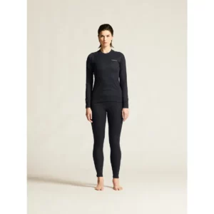 Conjunto mujer CRAFT CORE DRY BASELAYER SET 1909706, Negro, con modelo, vista frontal del conjunto