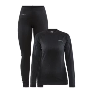 Conjunto mujer CRAFT CORE DRY BASELAYER SET 1909706, Negro, vista frontal