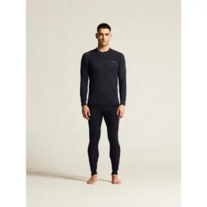 Conjunto hombre CRAFT CORE DRY BASELAYER SET 1909707, Negro, con modelo, vista frontal del conjunto