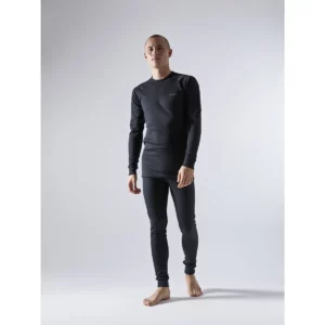 Conjunto hombre CRAFT CORE DRY BASELAYER SET 1909707, Negro, con modelo, vista frontal del conjunto