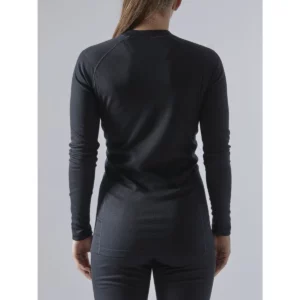 Conjunto térmico mujer CRAFT CORE WARM BASELAYER SET 1909708, con modelo, vista posterior de la camiseta
