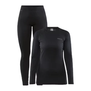 Conjunto térmico mujer CRAFT CORE WARM BASELAYER SET 1909708, Negro, vista frontal