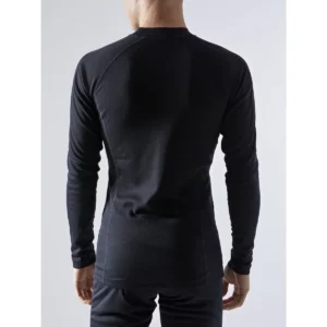Conjunto térmico hombre CRAFT CORE WARM BASELAYER 1909709, Negro, con modelo, vista posterior de la camiseta