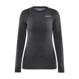 Conjunto interior mujer CRAFT CORE WOOL MERINO SET 1909710, Black melange, vista posterior
