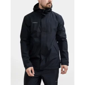 Conjunto de lluvia Craft Core Explore Rain Set M 1910994, Negro, chaqueta con modelo, vista frontal