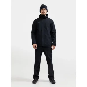 Conjunto de lluvia Craft Core Explore Rain Set M 1910994, Negro, conjunto con modelo, vista frontal con gorro