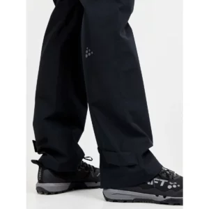 Conjunto de lluvia Craft Core Explore Rain Set W 1911775, Negro, detalle del bajo del pantalón
