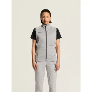 Chaleco mujer CRAFT ADV UNIFY VEST 1912162, Grey melange, con modelo, vista frontal