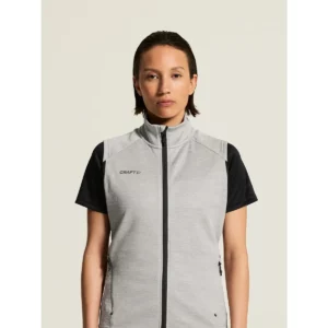 Chaleco mujer CRAFT ADV UNIFY VEST 1912162, Grey melange, con modelo, vista frontal