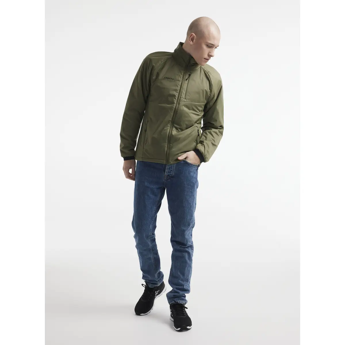 Chaqueta hombre CRAFT CORE LIGHT PADDED JACKET 1912215 16 Chaqueta hombre CRAFT CORE LIGHT PADDED JACKET 1912215, Rift, con modelo, vista frontal