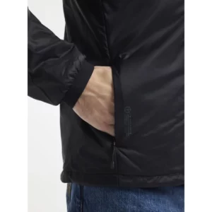Chaqueta hombre CRAFT CORE LIGHT PADDED JACKET 1912215, Negro, con modelo, detalle del bolsillo lateral