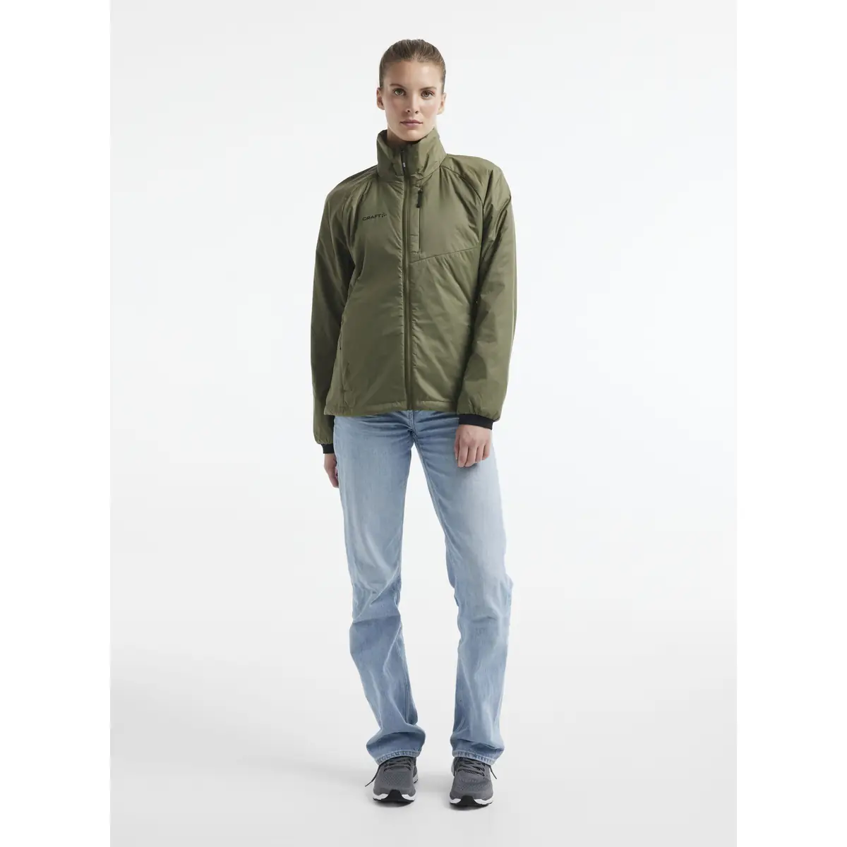 Chaqueta mujer CRAFT CORE LIGHT PADDED JACKET 1912216 16 Chaqueta mujer CRAFT CORE LIGHT PADDED JACKET 1912216, Rift, con modelo, vista frontal