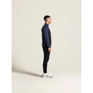 Chaqueta hombre CRAFT ADV UNIFY HYBRID JACKET 1912224, Navy/Black, con modelo, vista lateral de cuerpo entero