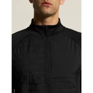 Chaqueta hombre CRAFT ADV UNIFY HYBRID JACKET 1912224, Negro, con modelo, detalle de cuello y pecho