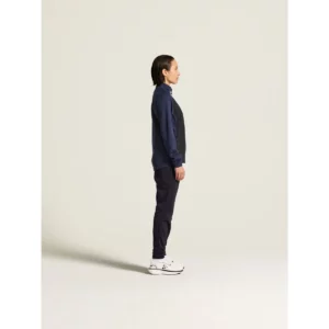 Chaqueta mujer CRAFT ADV UNIFY HYBRID JACKET 1912225, Navy/Black, con modelo, vista lateral del conjunto