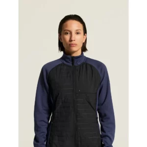 Chaqueta mujer CRAFT ADV UNIFY HYBRID JACKET 1912225, Navy/Black, con modelo, vista frontal