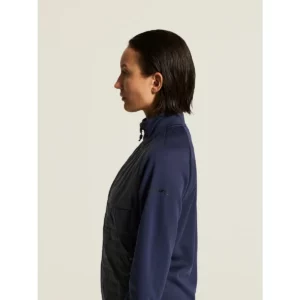 Chaqueta mujer CRAFT ADV UNIFY HYBRID JACKET 1912225, Navy/Black, con modelo, vista lateral