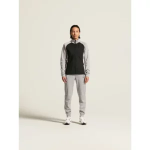 Chaqueta mujer CRAFT ADV UNIFY HYBRID JACKET 1912225, Grey melange/Black, con modelo, vista frontal del conjunto