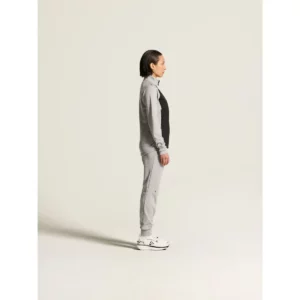 Chaqueta mujer CRAFT ADV UNIFY HYBRID JACKET 1912225, Grey melange/Black, con modelo, vista lateral del conjunto