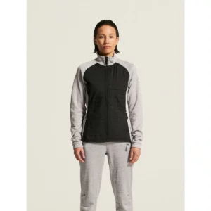 Chaqueta mujer CRAFT ADV UNIFY HYBRID JACKET 1912225, Grey melange/Black, con modelo, vista frontal