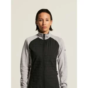 Chaqueta mujer CRAFT ADV UNIFY HYBRID JACKET 1912225, Grey melange/Black, con modelo, vista frontal