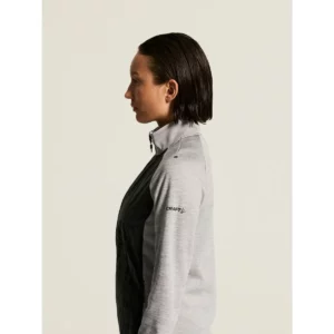 Chaqueta mujer CRAFT ADV UNIFY HYBRID JACKET 1912225, Grey melange/Black, con modelo, vista lateral
