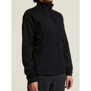 Chaqueta mujer CRAFT ADV UNIFY HYBRID JACKET 1912225, Negro, con modelo, vista frontal de tres cuartos