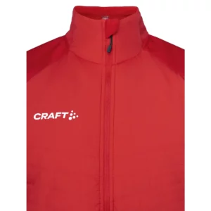 Chaleco hombre CRAFT ADV NORDIC SKI CLUB VEST 1912521, Bright red, detalle del cuello y el cierre