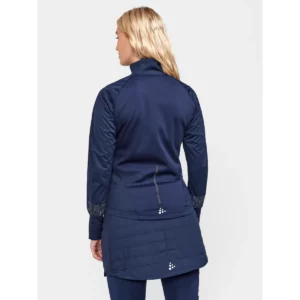 Chaqueta mujer CRAFT ADV NORDIC SKI CLUB JACKET 1912525, Blaze, con modelo, vista posterior de tres cuartos