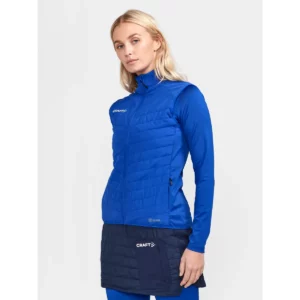 Chaleco mujer CRAFT ADV NORDIC SKI CLUB VEST 1912526, Club cobolt, con modelo, vista frontal de tres cuartos