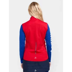 Chaleco mujer CRAFT ADV NORDIC SKI CLUB VEST 1912526, Bright red, con modelo, vista posterior