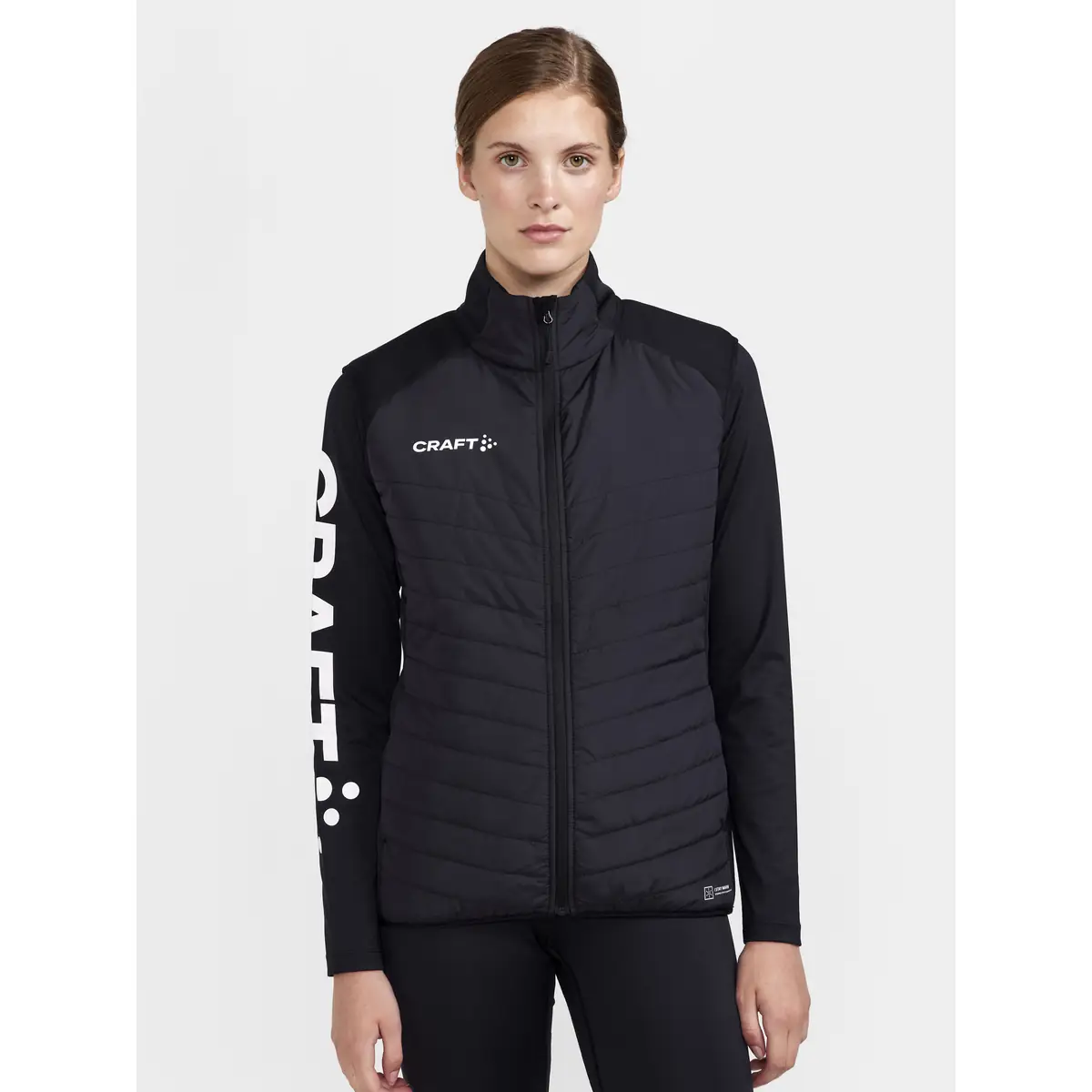 Chaleco mujer CRAFT ADV NORDIC SKI CLUB VEST 1912526 24 Chaleco mujer CRAFT ADV NORDIC SKI CLUB VEST 1912526, Negro, con modelo, vista frontal