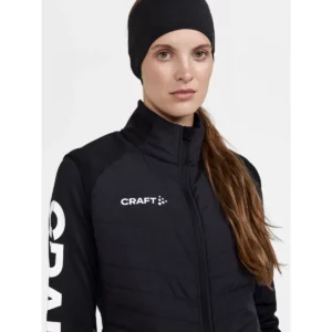 Chaleco mujer CRAFT ADV NORDIC SKI CLUB VEST 1912526, Negro, con modelo, detalle del cuello y el pecho
