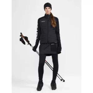 Chaleco mujer CRAFT ADV NORDIC SKI CLUB VEST 1912526, Negro, con modelo, vista frontal de campaña