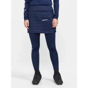 Falda mujer CRAFT CORE NORDIC SKI CLUB SKIRT 1912697, Blaze, con modelo, detalle frontal de la falda
