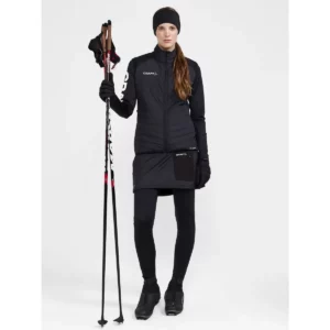 Falda mujer CRAFT CORE NORDIC SKI CLUB SKIRT 1912697, Negro, con modelo, vista frontal de campaña