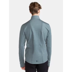 Chaqueta hombre CRAFT PRO EXPLORE WOOL MIDLAYER 1913800, Flow melange, con modelo, vista posterior