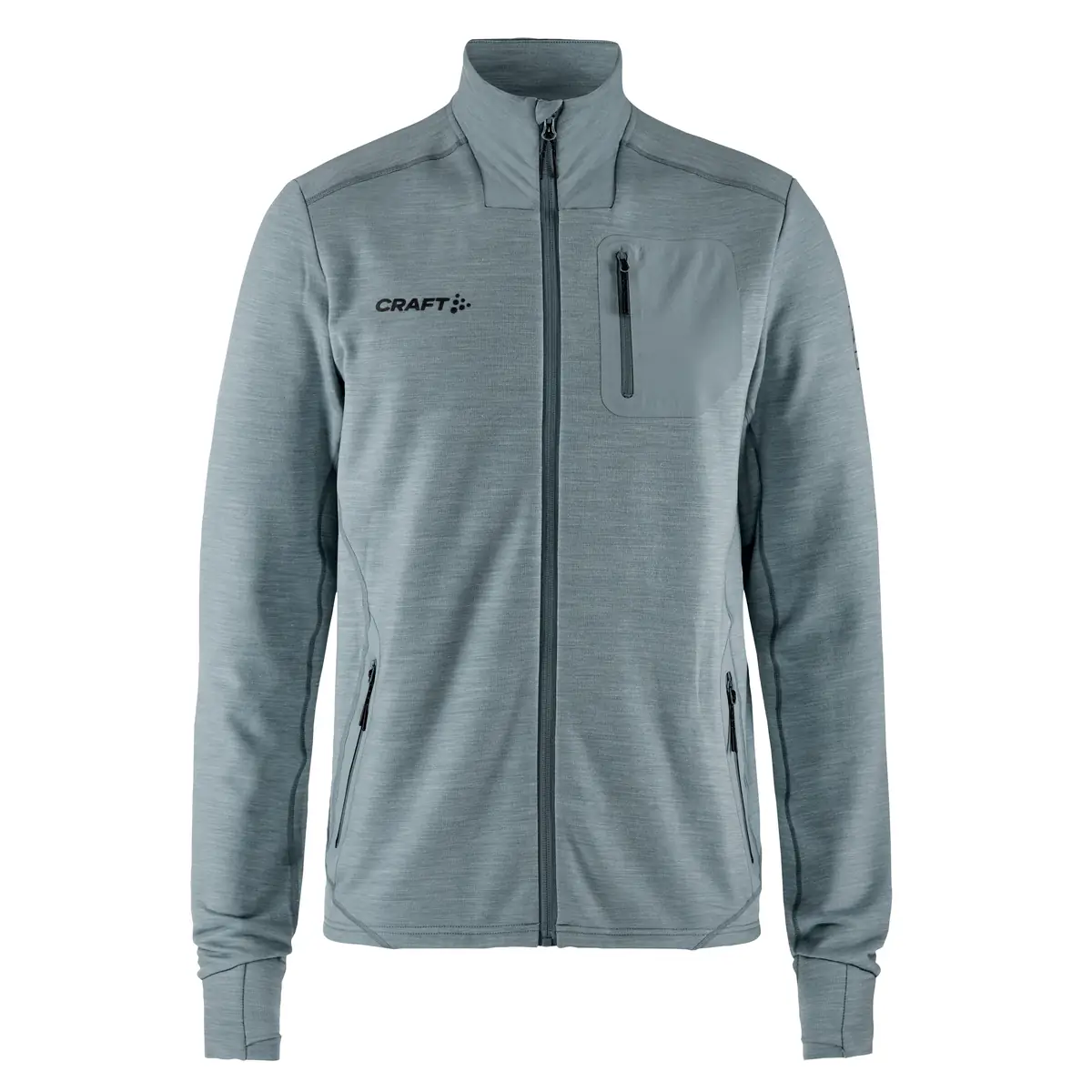 Chaqueta hombre CRAFT PRO EXPLORE WOOL MIDLAYER 1913800 3 Chaqueta hombre CRAFT PRO EXPLORE WOOL MIDLAYER 1913800, Flow melange, vista frontal