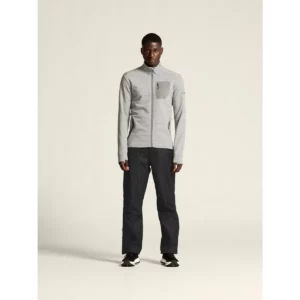 Chaqueta hombre CRAFT PRO EXPLORE WOOL MIDLAYER 1913800, Gris marengo, con modelo, vista frontal de cuerpo entero