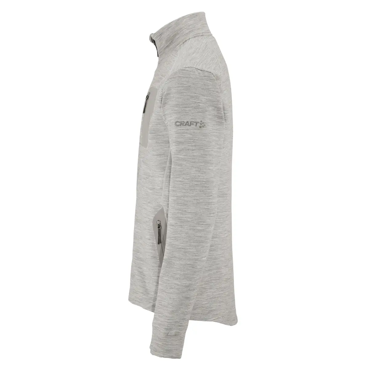 Chaqueta hombre CRAFT PRO EXPLORE WOOL MIDLAYER 1913800 6 Chaqueta hombre CRAFT PRO EXPLORE WOOL MIDLAYER 1913800, Gris marengo, lateral izquierdo