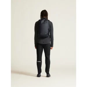 Chaqueta hombre CRAFT PRO EXPLORE WOOL MIDLAYER 1913800, Negro marengo, con modelo, vista posterior de cuerpo entero