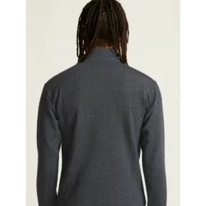 Chaqueta hombre CRAFT PRO EXPLORE WOOL MIDLAYER 1913800, Negro marengo, con modelo, vista posterior
