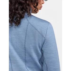 Chaqueta mujer CRAFT PRO EXPLORE WOOL MIDLAYER 1913801, Flow melange, con modelo, detalle posterior de hombro
