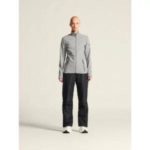 Chaqueta mujer CRAFT PRO EXPLORE WOOL MIDLAYER 1913801, Gris marengo, con modelo, vista frontal de cuerpo entero