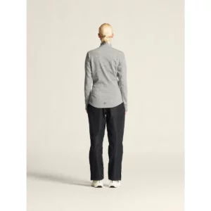 Chaqueta mujer CRAFT PRO EXPLORE WOOL MIDLAYER 1913801, Gris marengo, con modelo, vista posterior de cuerpo entero
